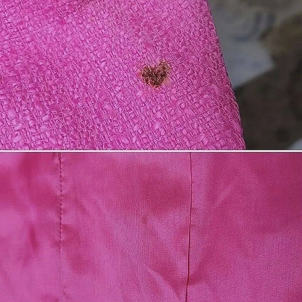 Vtg Y2K Planet fuschia bouclé wide collar blazer jacket - Picture 13 of 16